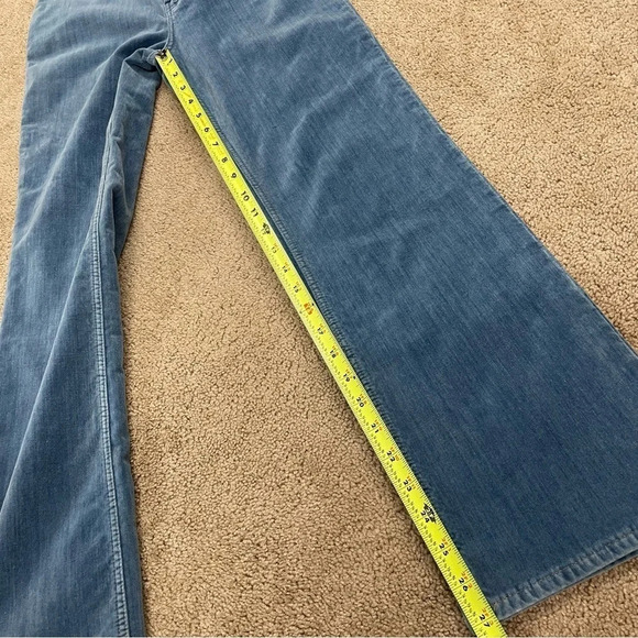 Rebecca Taylor La Vie Ines Kick Boot Velvet Velour Blue Pants - Picture 12 of 14